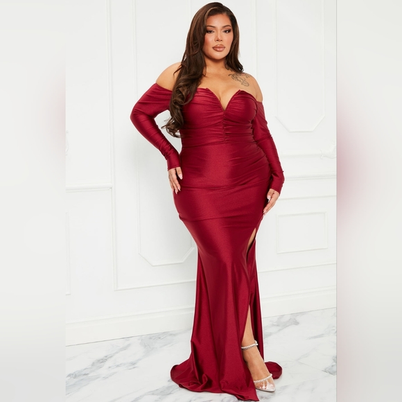 Fashion Nova Dresses & Skirts - Need To Know Maxi Dress Wine